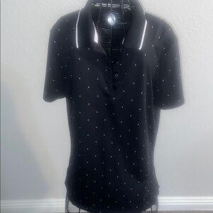 Callaway Black Fitted Polo Button Down Shirt